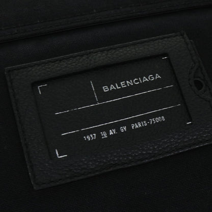 Balenciaga Flap Clutch Canvas with Leather, BLACK, CANVAS, Clutche & pouche