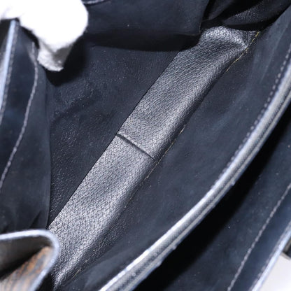 Celine Vintage Convertible Top Handle Bag Macadam Coated Canvas, BLACK, CANVAS, Handbag