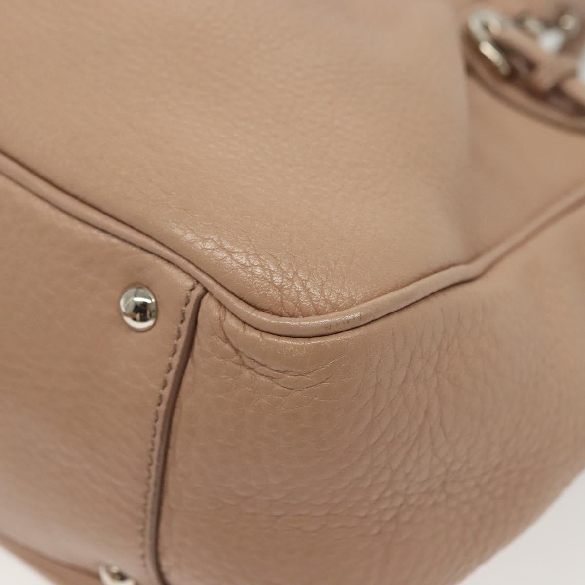 Salvatore Ferragamo Gancini handbag Leather, PINK, LEATHER, Handbag