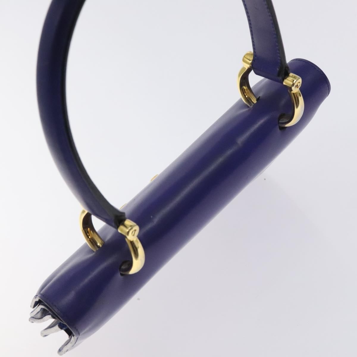 Celine Gancini Handbag Leather, PURPLE, LEATHER, Handbag