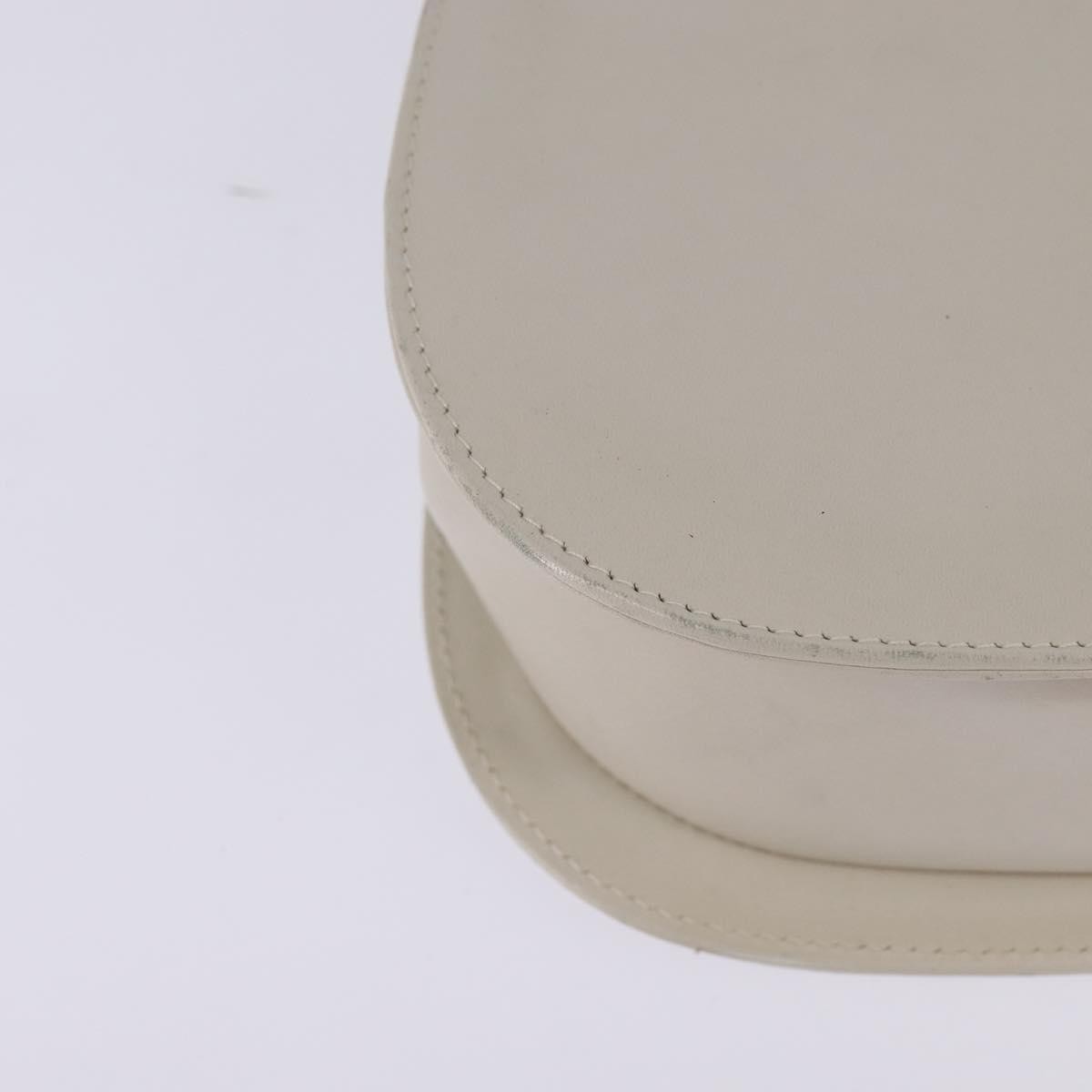 Salvatore Ferragamo Gancini handbag Leather, WHITE, LEATHER, Handbag