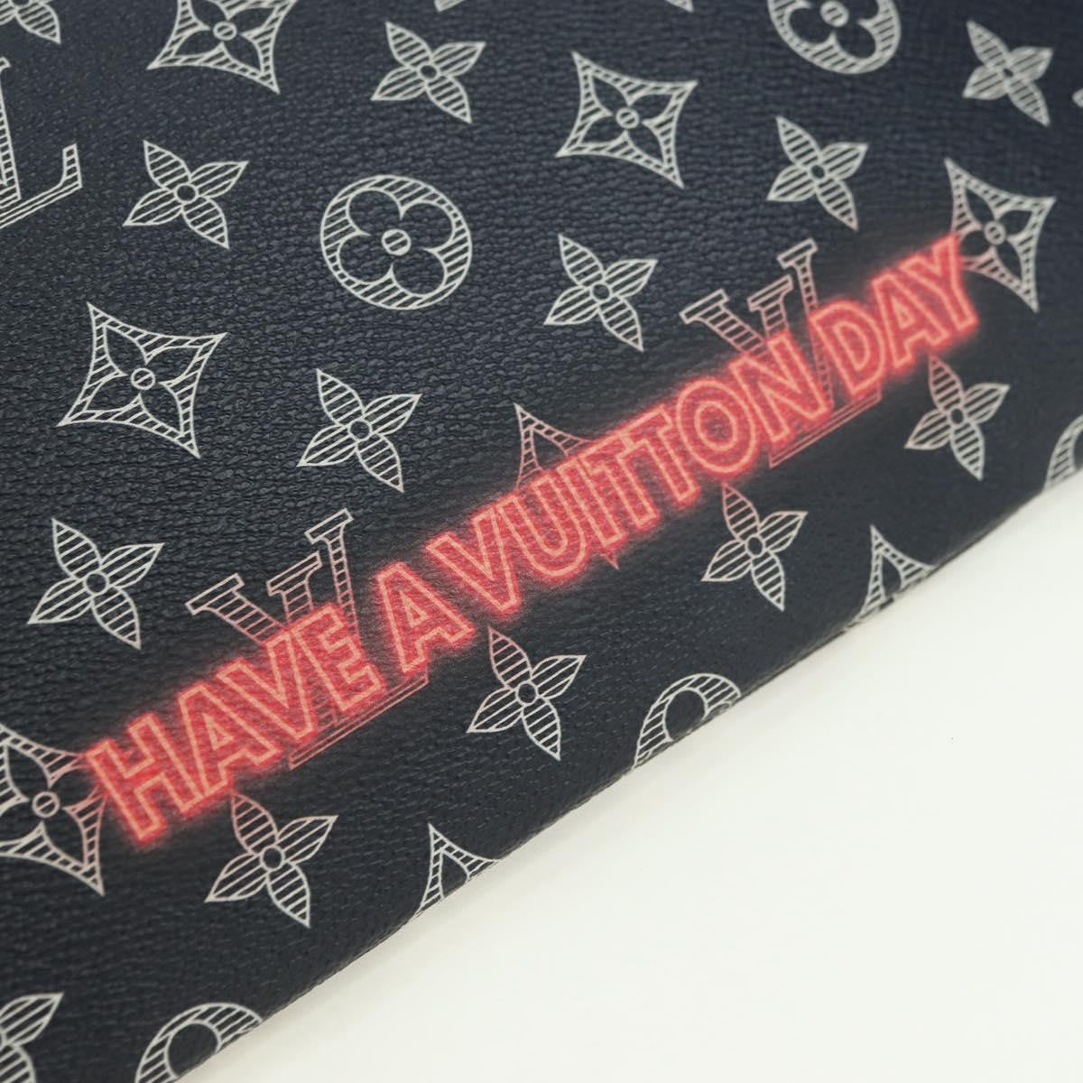 Louis Vuitton Pochette Apollo Limited Edition Upside Down Monogram Ink, Navy, Canvas, Clutch