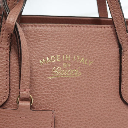 Gucci Swing Tote Leather, PINK, LEATHER, Tote bag