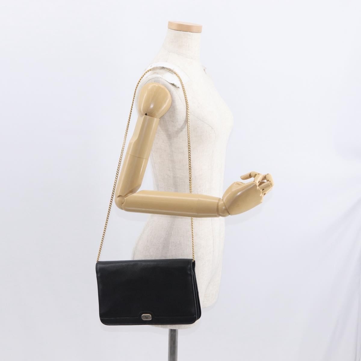 Christian Dior Vintage Shoulder Bag Leather, Black, Leather, Shoulder Bag