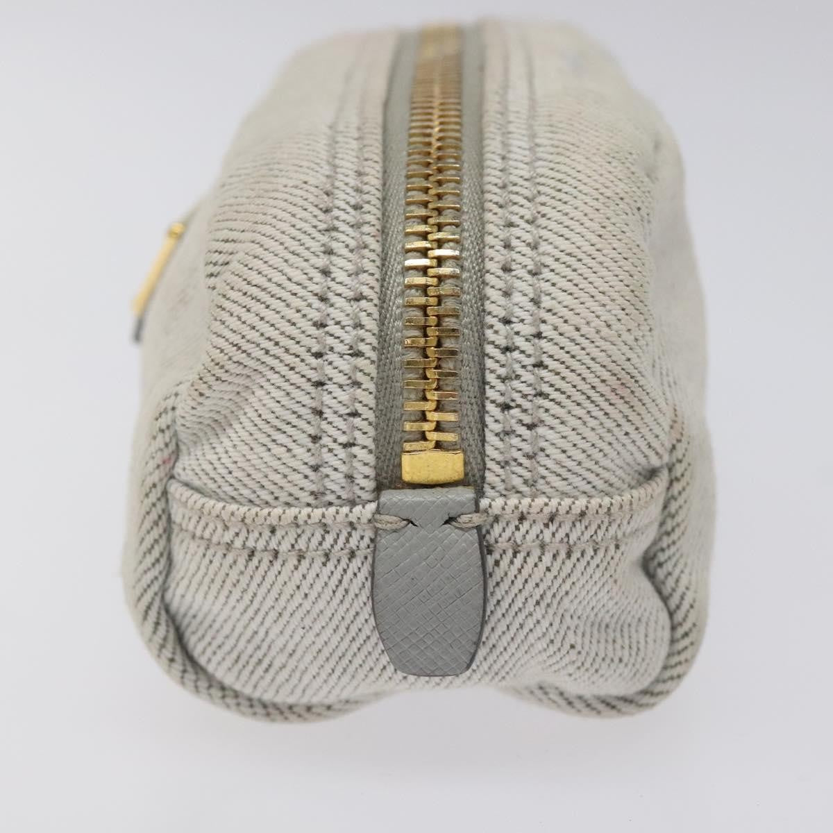 Prada Vintage Pouch Tessuto, GRAY, CANVAS, Clutche & pouche