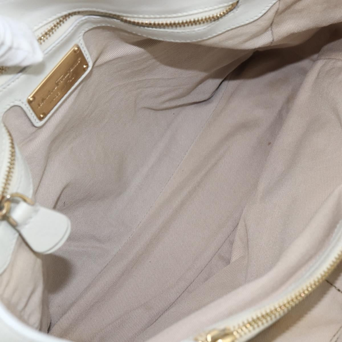 Salvatore Ferragamo Vintage Tote bag Leather, WHITE, LEATHER, Tote bag