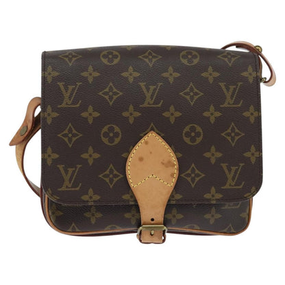 Louis Vuitton Cartouchiere Handbag Monogram Canvas, BROWN, CANVAS, Shoulder bag