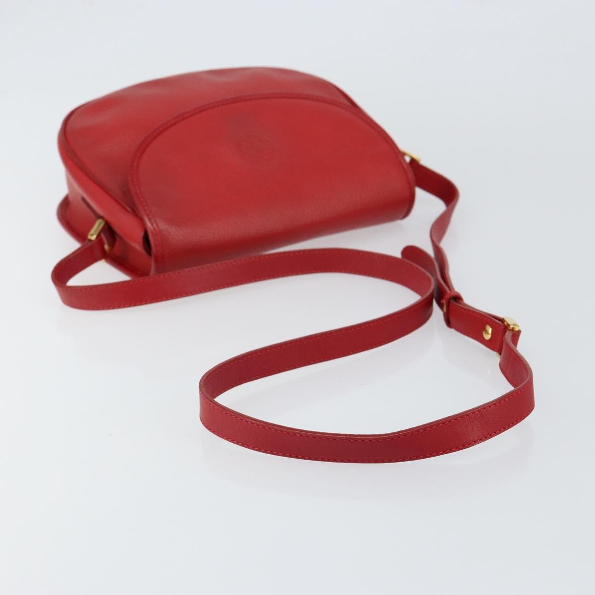 Gucci Vintage Flap Shoulder Bag Leather, RED, LEATHER, Shoulder bag
