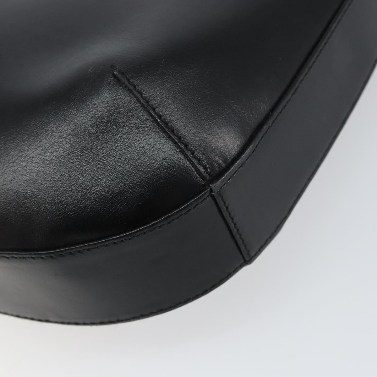 Salvatore Ferragamo Vintage Gancini Hobo Leather, BLACK, LEATHER, Shoulder bag