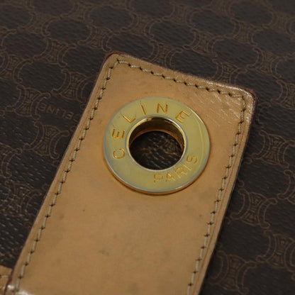 Celine Macadam Shoulder Bag PVC Leather, BROWN, CANVAS, Shoulder bag