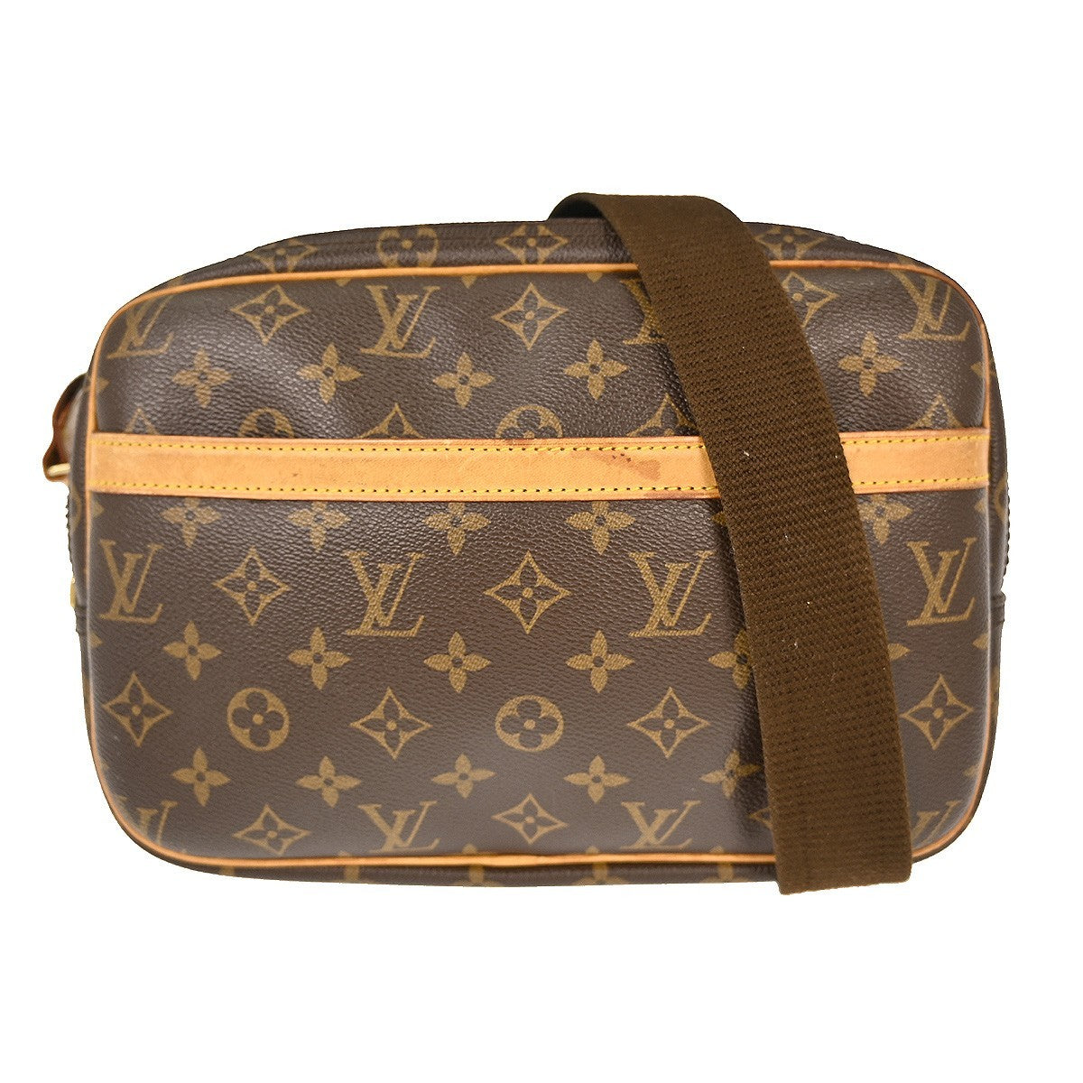 Louis Vuitton Reporter Bag Monogram Canvas, BROWN, CANVAS, Shoulder bag