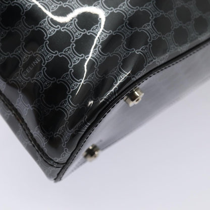 Celine Vintage Macadam Shopper Tote Venyl, BLACK, CANVAS, Tote bag