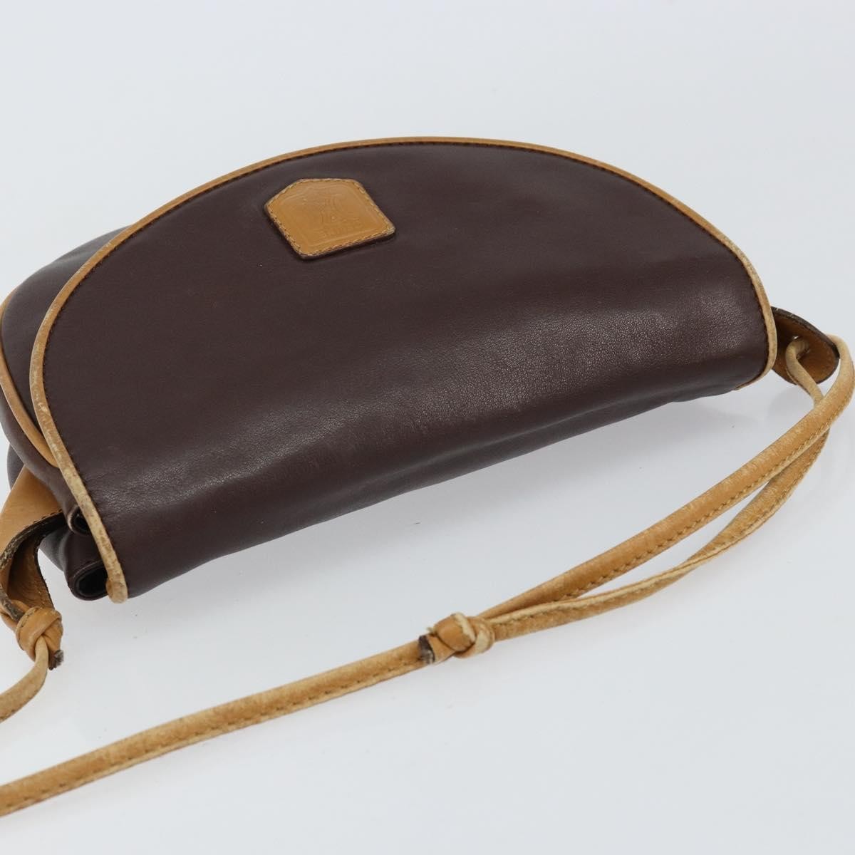 Celine Vintage Shoulder Bag Leather, BROWN, LEATHER, Shoulder bag