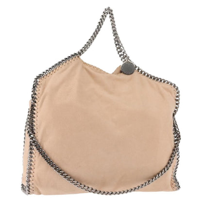 Stella McCartney Falabella Fold Over Bag Faux Suede, BEIGE, SUEDE, Crossbody bag