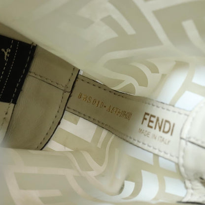 Fendi FF Logo Mon Tresor Bucket Bag Canvas, WHITE, CANVAS, Shoulder bag