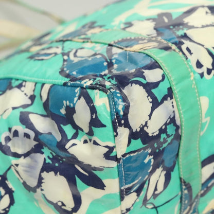 Chanel Vintage Floral Tote Nylon, GREEN, NYLON, Tote bag