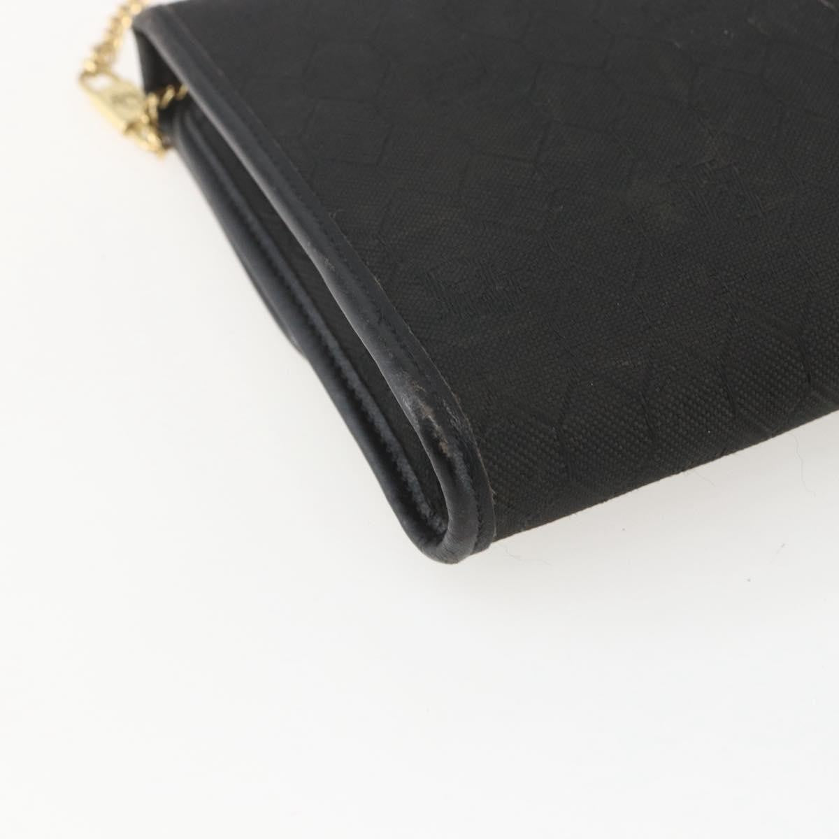 Christian Dior Vintage Honeycomb chain Canvas, BLACK, CANVAS, Clutche & pouche