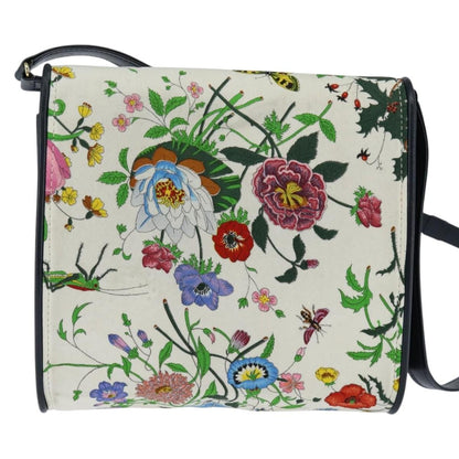 Gucci Vintage Flap Crossbody Bag GG Coated Canvas and Leather, MULTICOLOUR, CANVAS, Shoulder bag