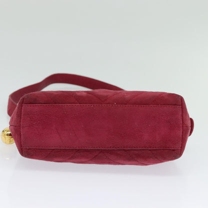 Chanel Vintage Diamond CC Camera Bag Quilted Suede, PINK, SUEDE, Shoulder bag