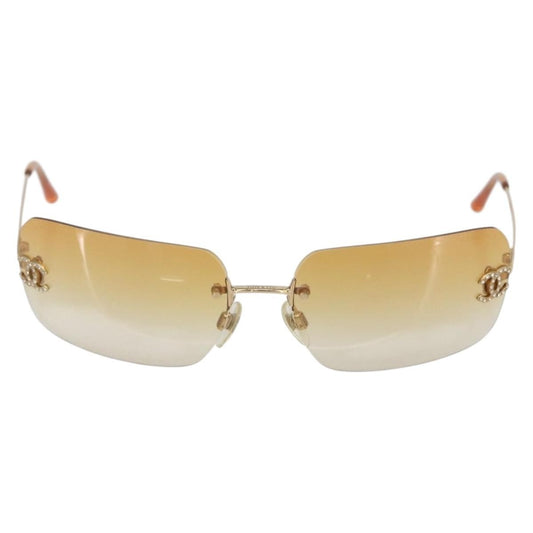 Chanel Logo CC Sunglasses Metal, ORANGE, METAL, Sunglasse