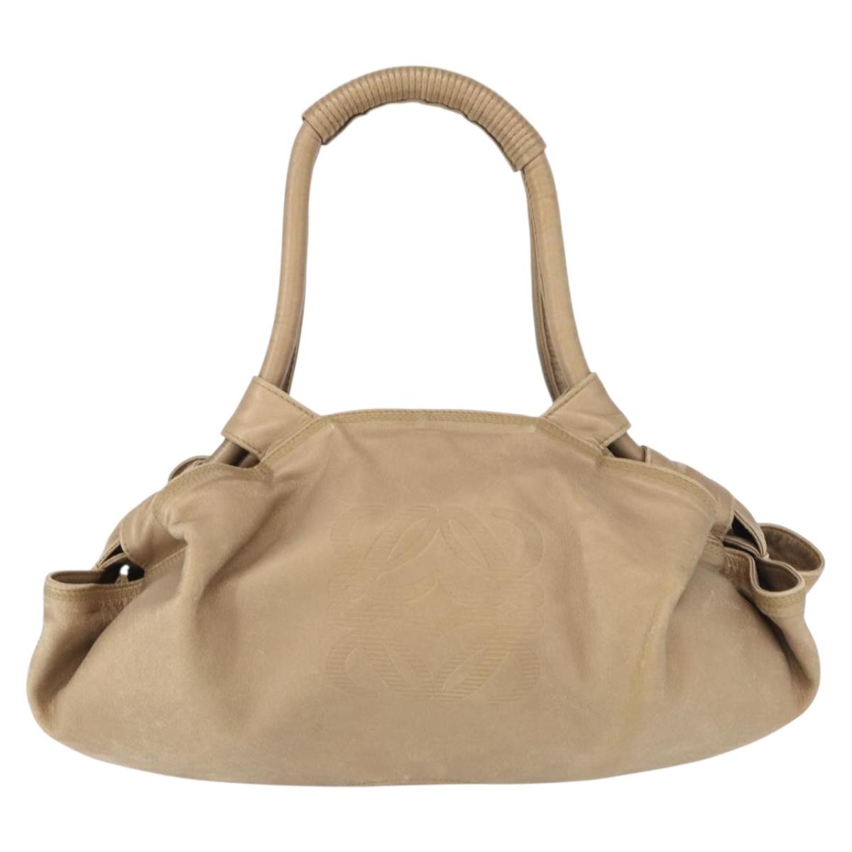 Loewe Anagram Logo Nappa Aire Hand Bag Leather, BEIGE, LEATHER, Handbag