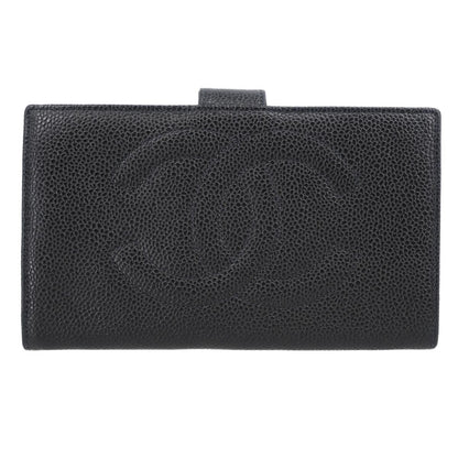 Chanel Timeless CC French Wallet Caviar, BLACK, LEATHER, Wallets