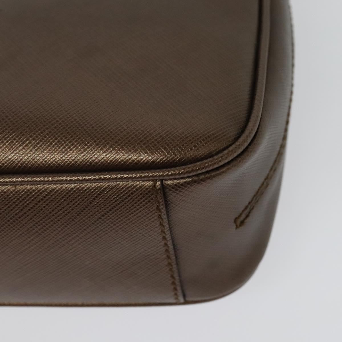 Salvatore Ferragamo Gancini Chain Shoulder bag Leather, BROWN, LEATHER, Shoulder bag