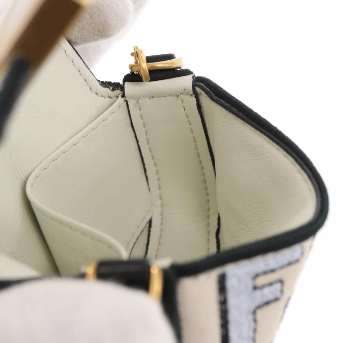 Fendi Chain Baguette Charm Bag Zucca Canvas, MULTICOLOUR, CANVAS, Clutche & pouche