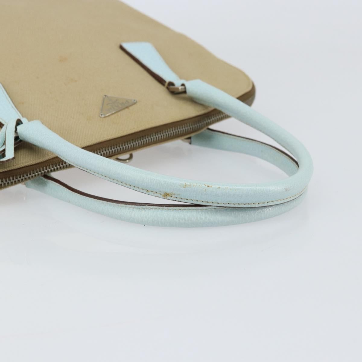 Prada Vintage Handbag Canvas, BEIGE, CANVAS, Handbag