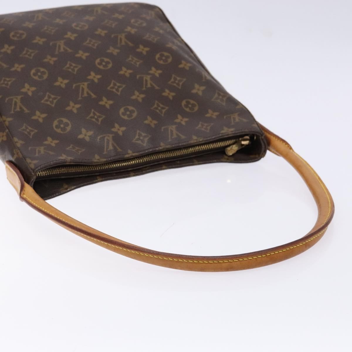 Louis Vuitton Looping Handbag Monogram Canvas, BROWN, CANVAS, Handbag