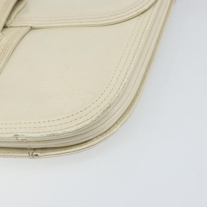 Saint Laurent Vintage Shoulder Bag Leather, WHITE, LEATHER, Shoulder bag