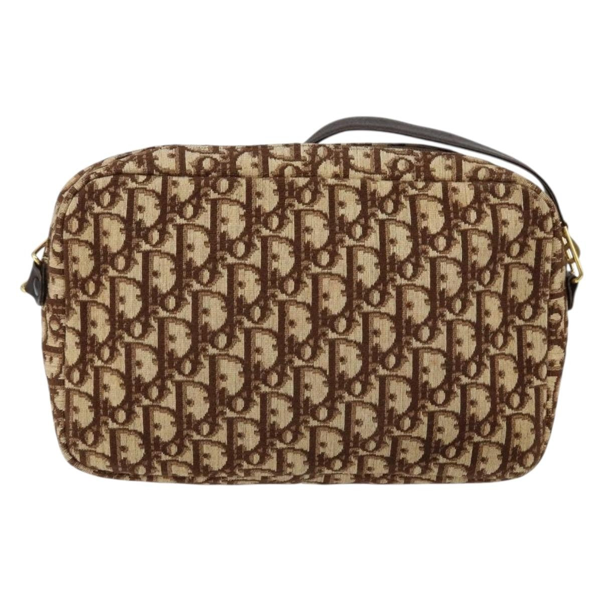 Christian Dior Vintage Trotter Crossbody Bag Diorissimo Coated Canvas, BROWN, CANVAS, Shoulder bag