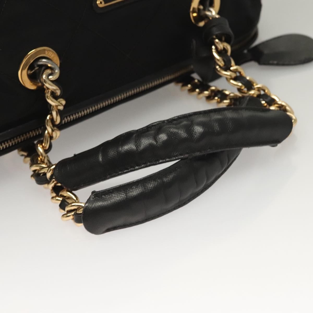 Prada Chain Shoulder Bag Tessuto, BLACK, NYLON, Shoulder bag
