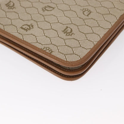 Christian Dior Vintage Honeycomb chain Canvas, BEIGE, CANVAS, Shoulder bag