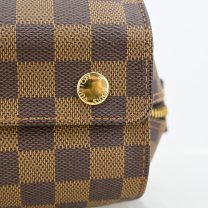 Louis Vuitton Naviglio Handbag Damier, Brown, Canvas, Shoulder Bag