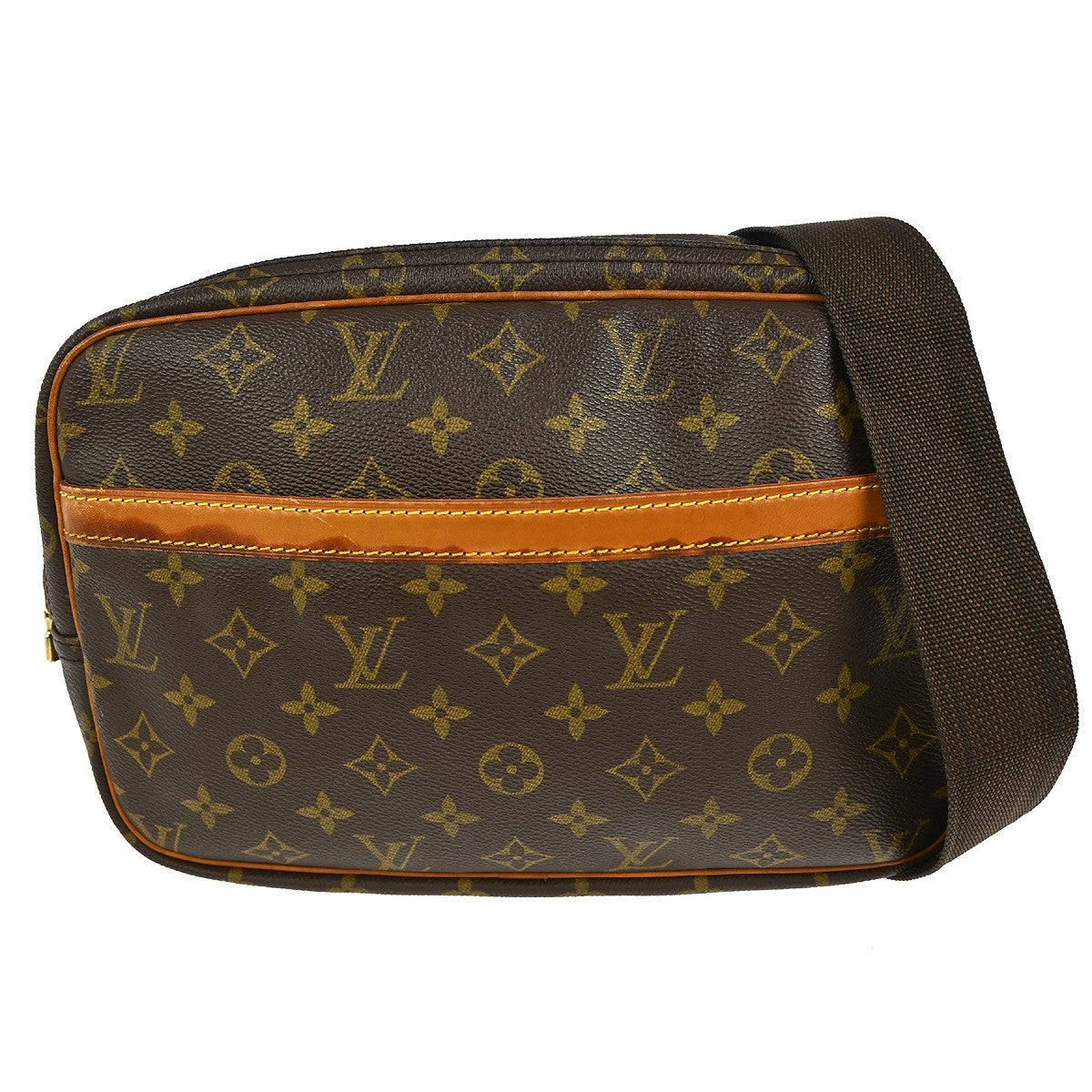 Louis Vuitton Reporter Bag Monogram Canvas, BROWN, CANVAS, Shoulder bag
