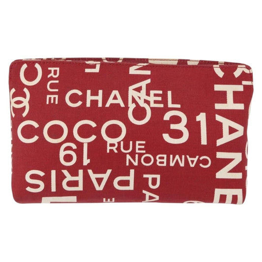 Chanel 31 Rue Cambon Clutch Canvas, RED, CANVAS, Clutche & pouche