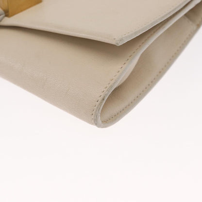 Chloe Chain Flap Crossbody Bag Leather, BEIGE, LEATHER, Shoulder bag