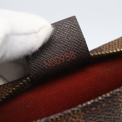 Louis Vuitton Trousse Make Up Bag Damier Canvas, BROWN, CANVAS, Clutche & pouche