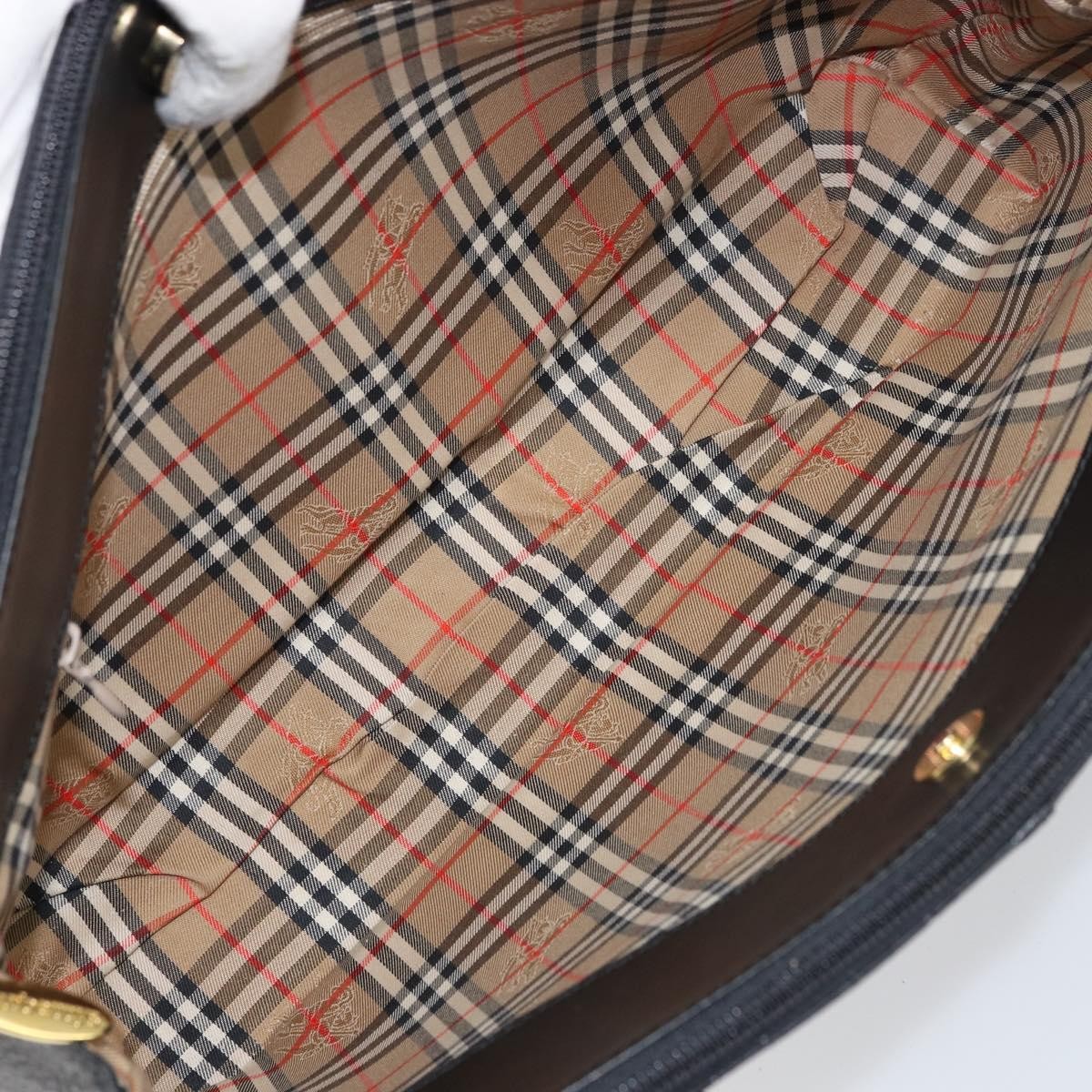 Burberry Vintage Shoulder Bag Leather, BLACK, LEATHER, Shoulder bag