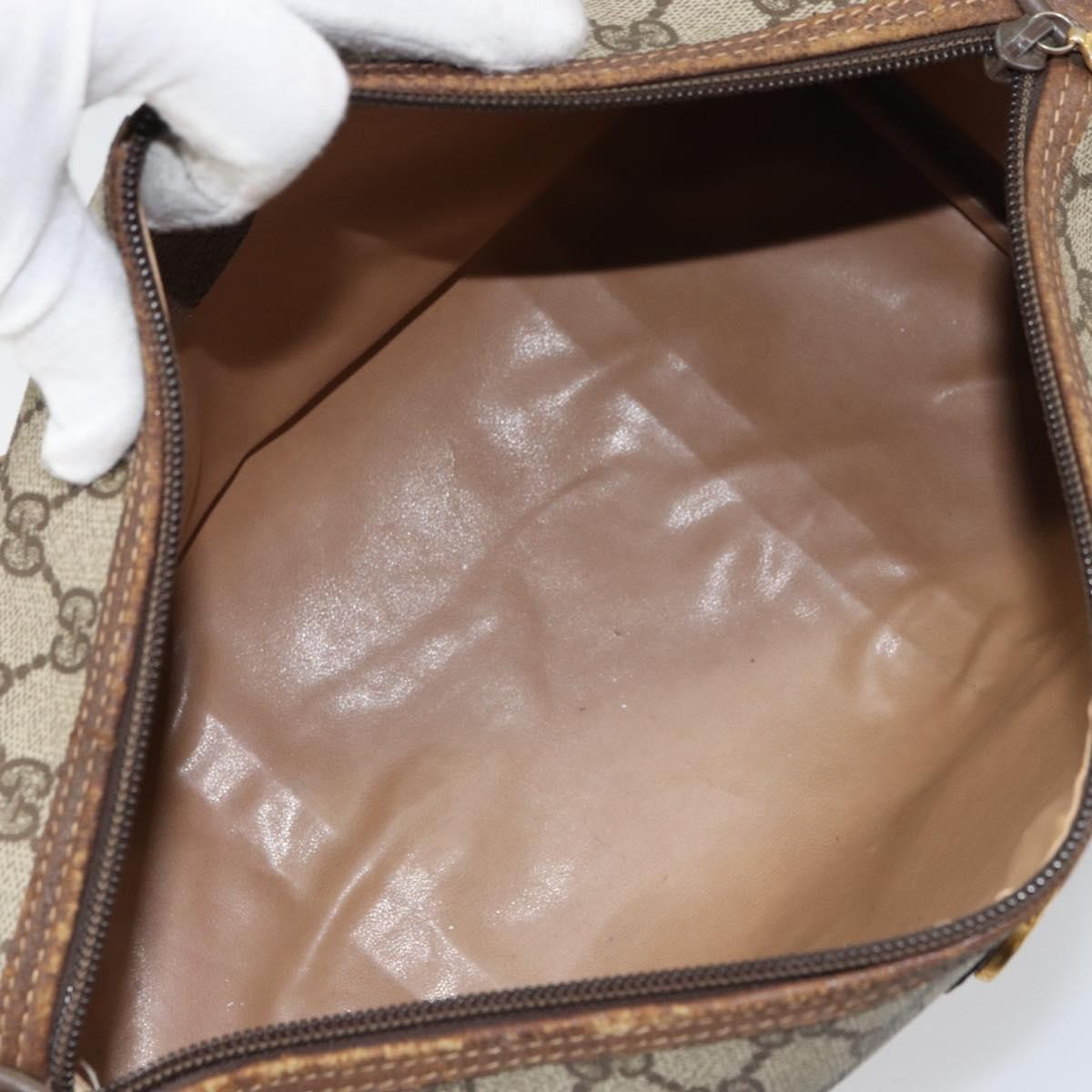 Gucci Vintage Duffle Bag GG Coated Canvas, BEIGE, CANVAS, Travel bag