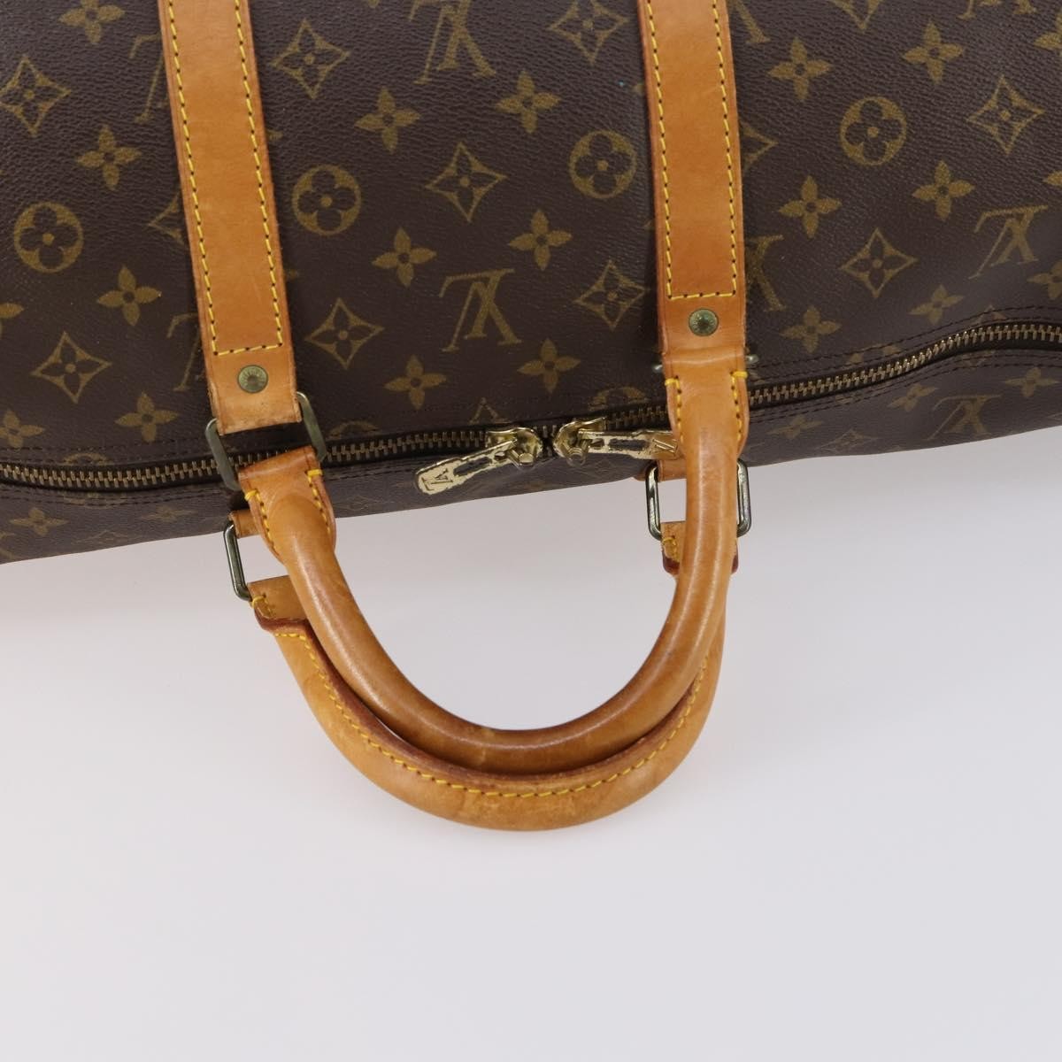 Louis Vuitton Keepall Bag Monogram Canvas, BROWN, CANVAS, Travel bag