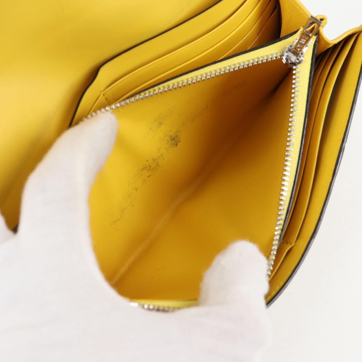 Loewe Puzzle Zip Wallet Leather, YELLOW, LEATHER, Wallets