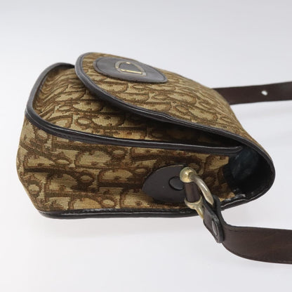 Christian Dior Vintage CD Flap Shoulder Bag Canvas, BROWN, CANVAS, Shoulder bag