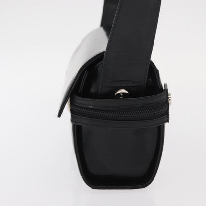 Salvatore Ferragamo Gancini Shoulder Bag Leather, BLACK, LEATHER, Shoulder bag