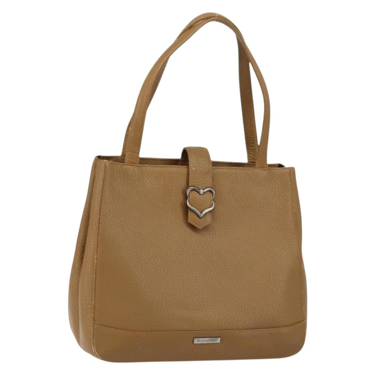 Saint Laurent Vintage Handbag Leather, BROWN, LEATHER, Handbag