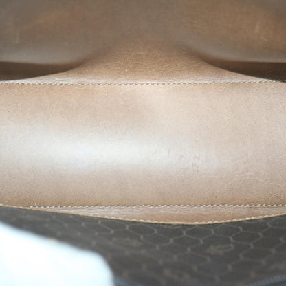 Christian Dior Vintage Honeycomb Handbag Canvas Leather, BLACK, CANVAS, Handbag