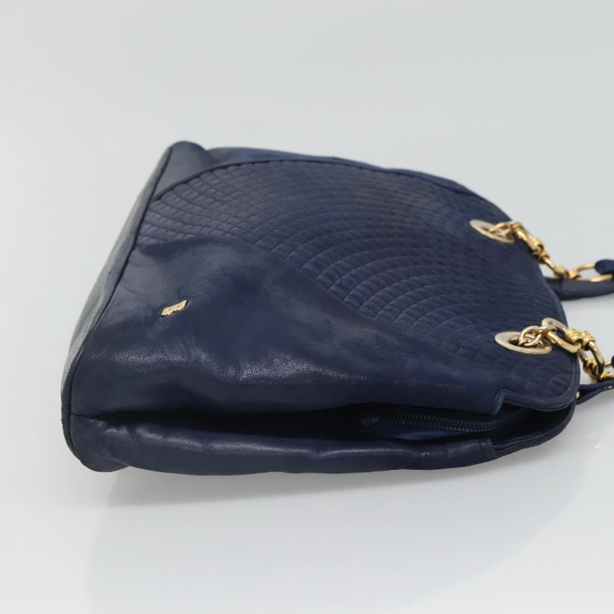 Bally Vintage Shoulder Bag Leather, NAVY, LEATHER, Shoulder bag