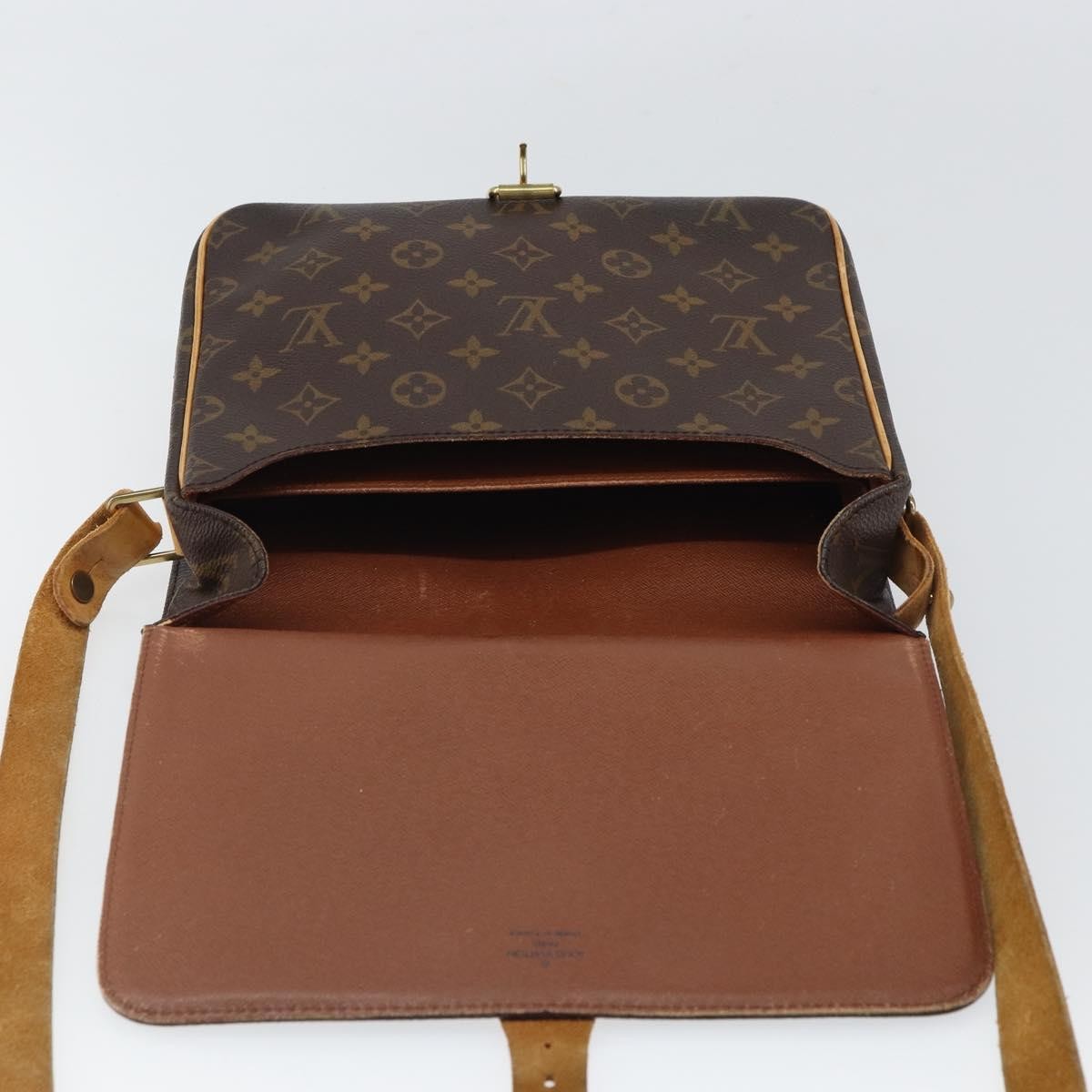Louis Vuitton Cartouchiere Handbag Monogram Canvas, BROWN, CANVAS, Shoulder bag