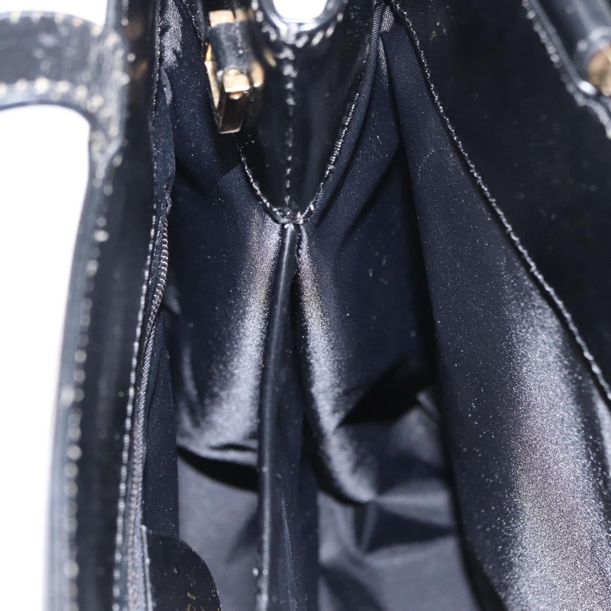 Gucci Vintage Handbag Leather, BLACK, LEATHER, Handbag